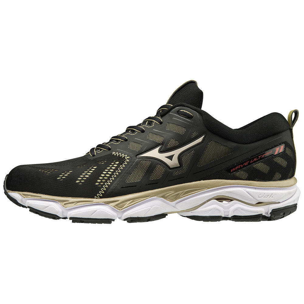 Sapatilhas Running Mizuno WAVE ULTIMA 11 AMSTERDAM - Homem - Pretas/Douradas/Branco - SAUYI4978